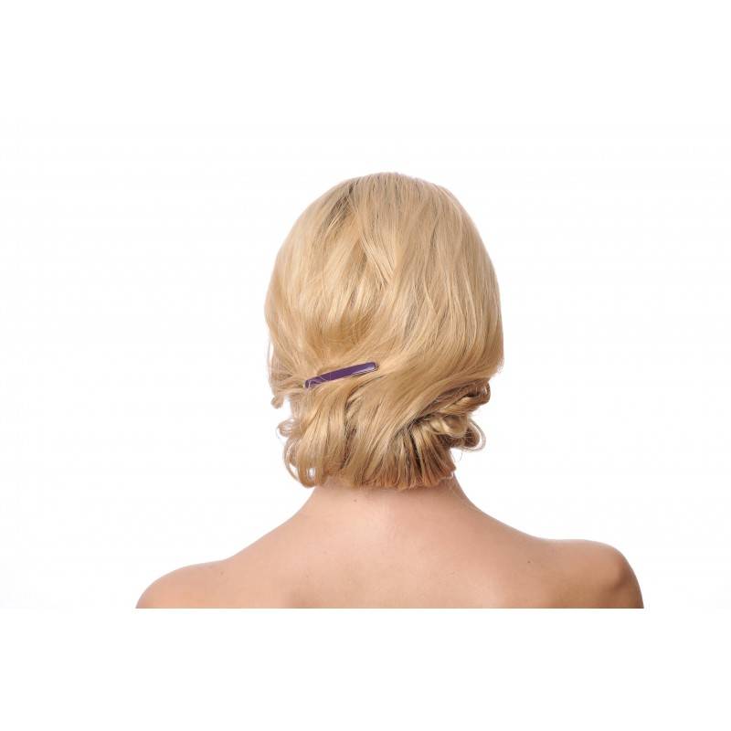 violet hair clip on model